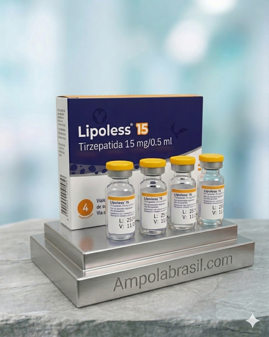 Lipoless 15 Tirzepatida 15MG/0,5ML (4 Frascos com Solução Injetável)