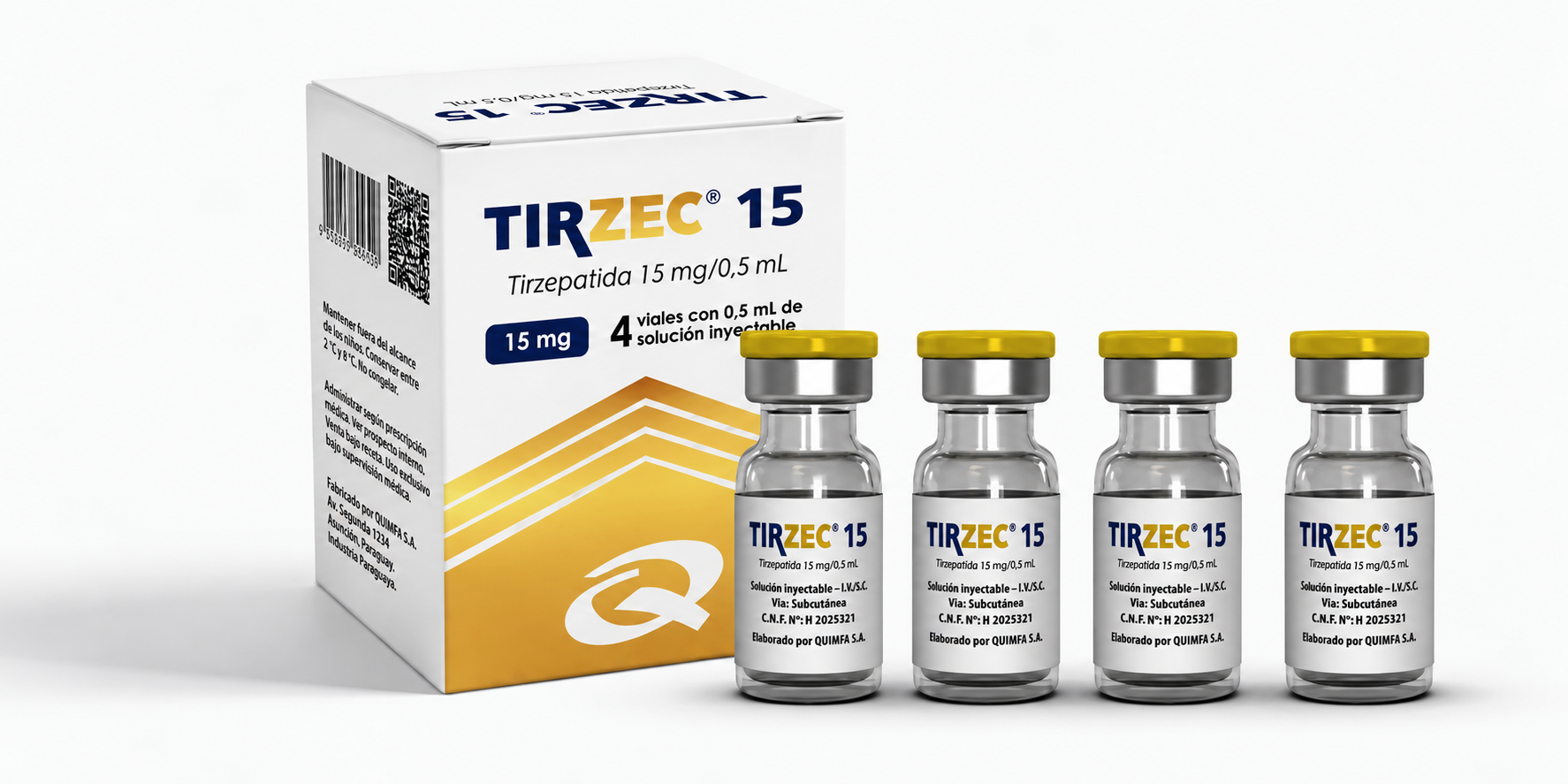 Caixa Tirzec 15 mg, 0.5ml  4 Ampola foto 2