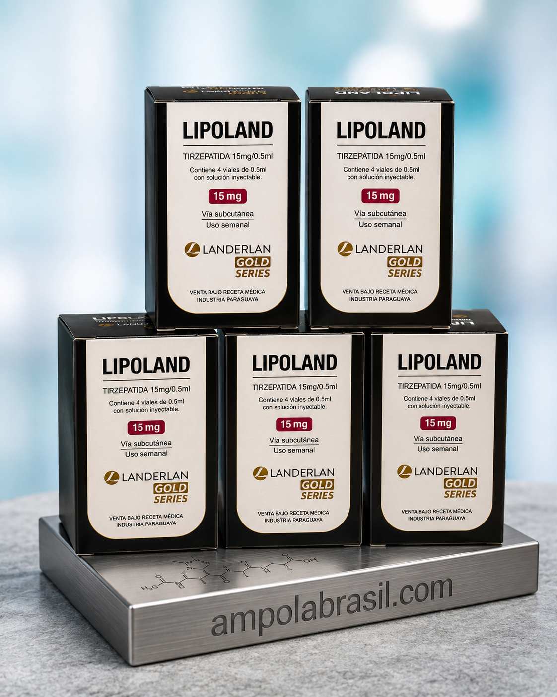 Tirzepatida Lipoland 15MG / 0.5ML - 4 Frascos