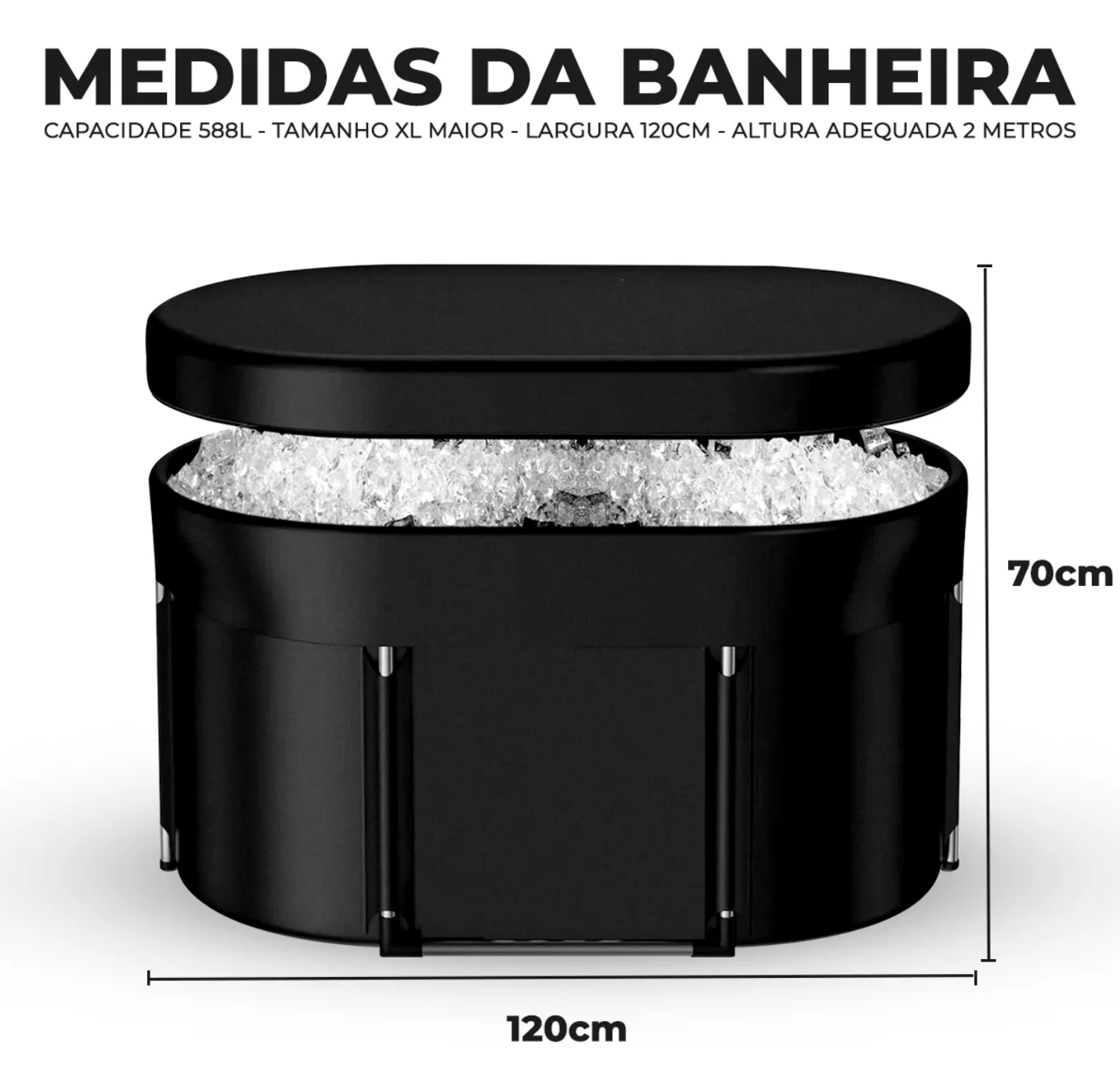 Piscina Pro Banheira de Gelo 588L Milas foto 2