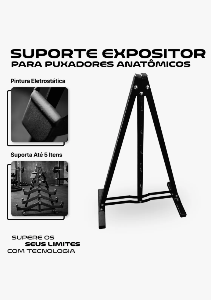 Kit Puxadores Anatômicos + Suporte Milas — 6 Peças foto 4